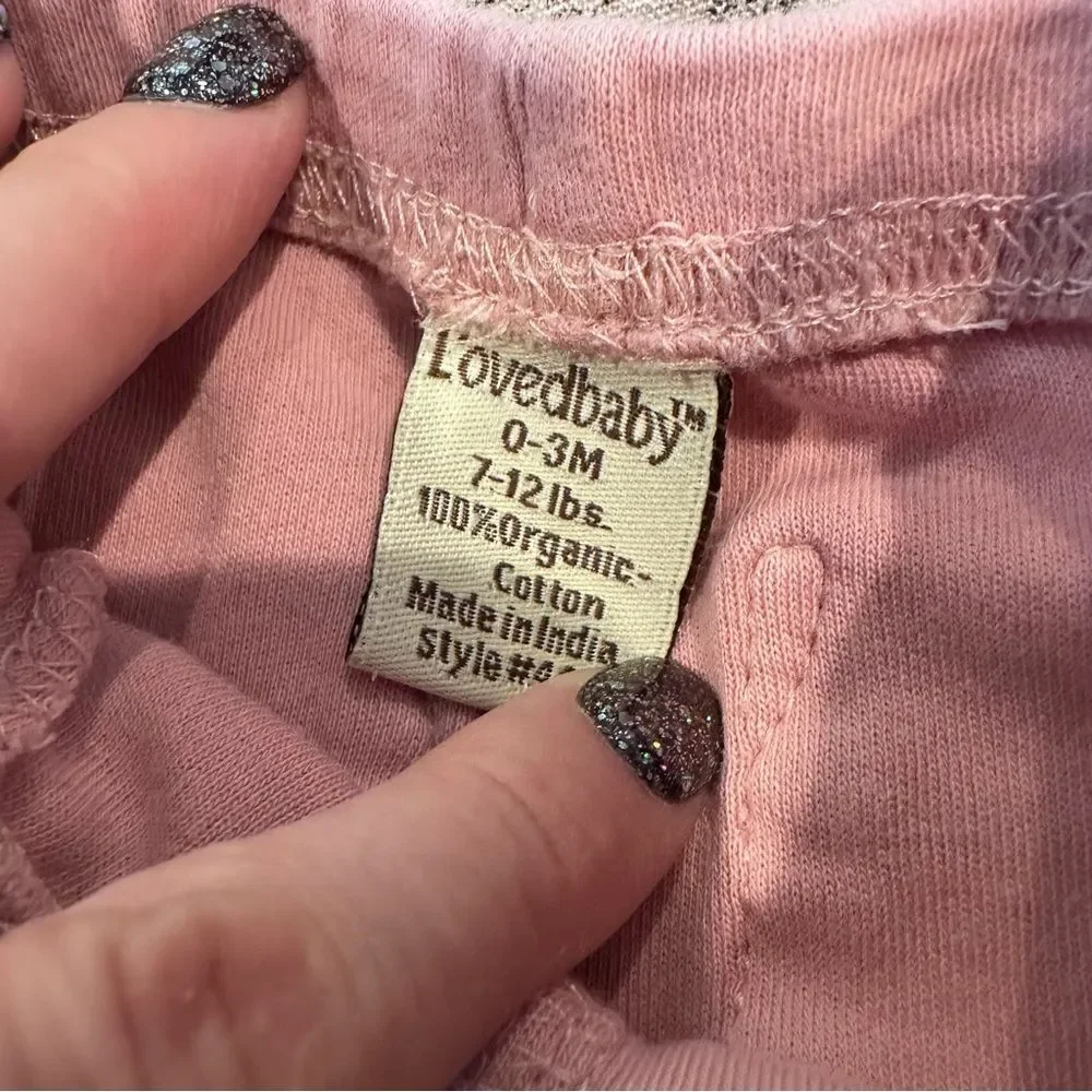 Kyte Blue Bamboo Onesie and L’oved Baby Pink Organic Pants Both 0-3 months
